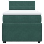 vidaXL Sommier à lattes de lit avec matelas Vert foncé 100x200 cm