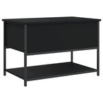 vidaXL Banc de rangement noir 70x42 5x47 cm bois d'ingénierie