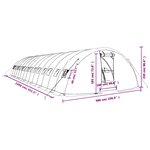 vidaXL Serre avec cadre en acier vert 70 m² 14x5x2 3 m