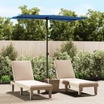 vidaXL Parasol d'extérieur avec mât en aluminium 180x110 cm Bleu azuré