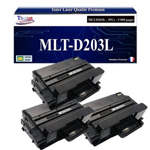 T3AZUR - 3x Toners compatibles avec Samsung MLT-D203L MLTD203L pour Samsung ProXpress M3320 M3320ND M3370 M3370MD M3820 M3820D M3820DW M3820ND