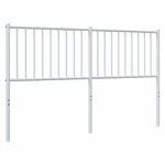vidaXL Tête de lit métal blanc 150 cm