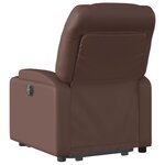 vidaXL Fauteuil inclinable de massage électrique marron similicuir