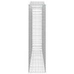 vidaXL Paniers à gabions arqués 7 Pièces 400x50x200/220 cm Fer galvanisé