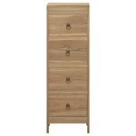 vidaXL Commode 30x30x90 cm Bois massif de teck