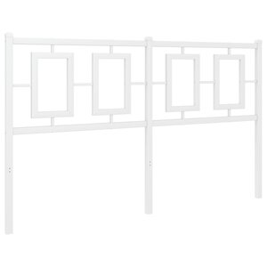 vidaXL Tête de lit métal blanc 135 cm