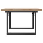 vidaXL Table basse cadre en O 70x70x40 5cm bois de pin massif et fonte