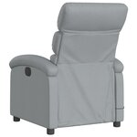vidaXL Fauteuil de massage inclinable électrique gris clair tissu
