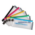 Pochette À Fermeture Éclair En Plastique Souple - Couleurs Assorties - X 10 - Exacompta