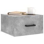 vidaXL Tables de chevet murales 2 Pièces gris béton 35x35x20 cm