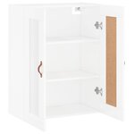vidaXL Armoire murale blanc brillant 69 5x34x90 cm bois d'ingénierie