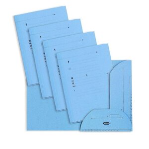 Lot de 25 Sous dossiers chemise 2 rabats HV 240g Bleu L'OBLIQUE AZ