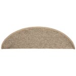 vidaXL Tapis d'escalier autocollants 15 Pièces 56x17x3 cm Beige foncé