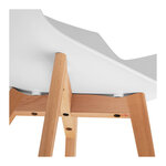 Lot de 2 chaises salon salle à manger 150 kg max surface d'assise de 41 x 40 cm coloris blanc 14_0000871