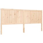 vidaXL Cadre de lit avec tête de lit 200x200 cm bois massif