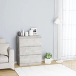 vidaXL Buffet Gris béton 60x35x76 cm Bois d'ingénierie
