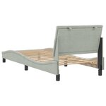 vidaXL Cadre de lit avec tête de lit Gris clair 90x200 cm Velours