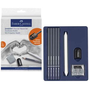 Kit de dessin GOLDFABER CHARCOAL 8 pièces FABER-CASTELL