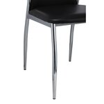 vidaXL Chaises à manger lot de 4 noir similicuir