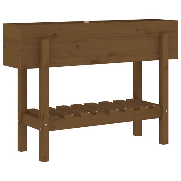 vidaXL Lit surélevé de jardin marron miel 101x30x69 cm bois pin massif