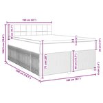 vidaXL Sommier à lattes de lit avec matelas Bleu 160x200 cm Tissu