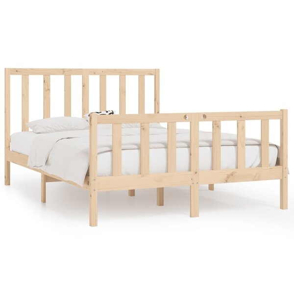 vidaXL Cadre de lit bois massif 120x190 cm petit double