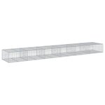 vidaXL Panier gabion avec couvercle 600x100x50 cm fer galvanisé
