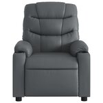vidaXL Fauteuil de massage inclinable Gris Similicuir