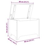 vidaXL Boîte de rangement avec couvercle RANA blanc bois massif de pin