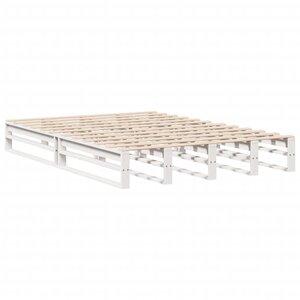 vidaXL Cadre de lit sans matelas blanc 120x190 cm bois de pin massif