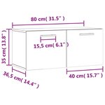vidaXL Armoire murale chêne marron 80x36 5x35 cm bois d'ingénierie