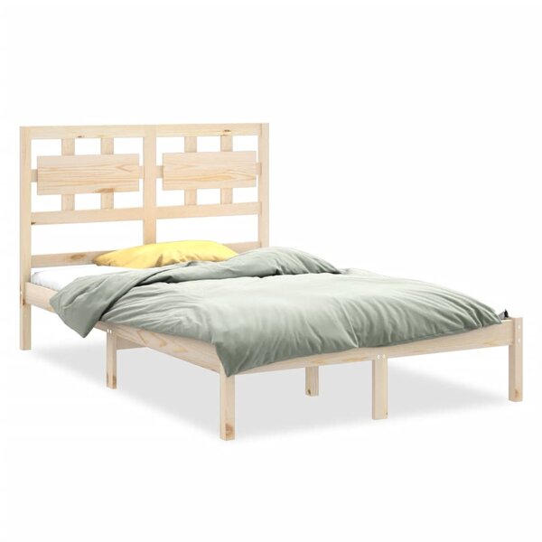 vidaXL Cadre de lit bois massif 150x200 cm très grand