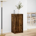 vidaXL Buffet avec LED chêne fumé 42 5x34x85 cm bois d'ingénierie