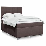vidaXL Sommier à lattes de lit avec matelas Marron foncé 160x200 cm
