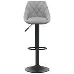 vidaXL Tabourets de bar lot de 2 gris clair velours