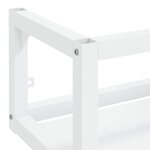 vidaXL Cadre de lavabo de salle de bain mural Blanc 79x38x31 cm Fer