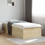 vidaXL Cadre de lit sans matelas chêne sonoma 100x200 cm