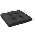 vidaXL Repose-pied de jardin avec coussin Pin massif