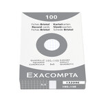 Étui De 100 Fiches - Bristol Quadrillé 5x5 Non Perforé 105x148mm - Blanc - X 10 - Exacompta