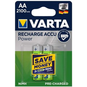Blister de 2 Piles rechargeables NiMH AA/HR06 2100 mAh VARTA