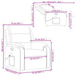 vidaXL Fauteuil inclinable de massage Crème Similicuir