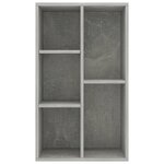 vidaXL Bibliothèque/Buffet Gris béton 50x25x80 cm Bois d’ingénierie