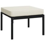 vidaXL Salon de jardin 6 Pièces avec coussins sable acier