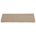 vidaXL Tapis d'escalier auto-adhésifs 15 Pièces Beige foncé 65x21x4 cm