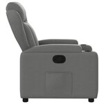 vidaXL Fauteuil inclinable Gris foncé Tissu