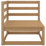 vidaXL Salon de jardin 11 Pièces marron miel bois de pin massif