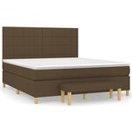 vidaXL Sommier à lattes de lit avec matelas Marron foncé 160x200 cm
