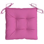 vidaXL Coussins de chaise lot de 2 rose 40x40x7 cm tissu