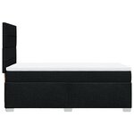 vidaXL Sommier à lattes de lit avec matelas Noir 100x200 cm Tissu
