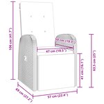 vidaXL Ensemble de salle à manger de jardin 3 pièces avec coussins Rattan Poly Gris
